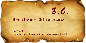 Breslauer Odisszeusz névjegykártya